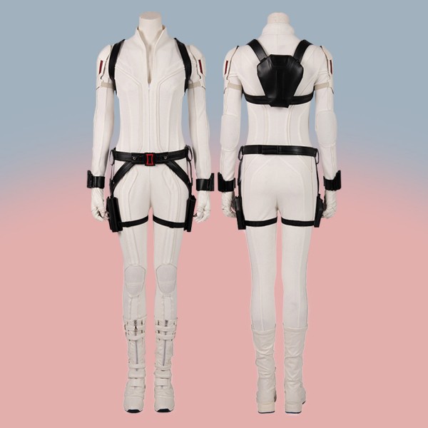 Black Widow White Suit Natasha Romanoff Costumes