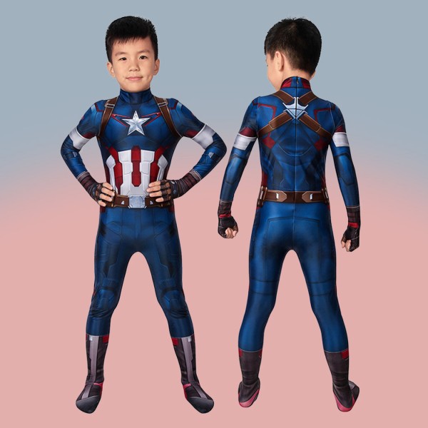 Kids Captain America Costumes Avengers: Age Of Ultron Steven Rogers Suit