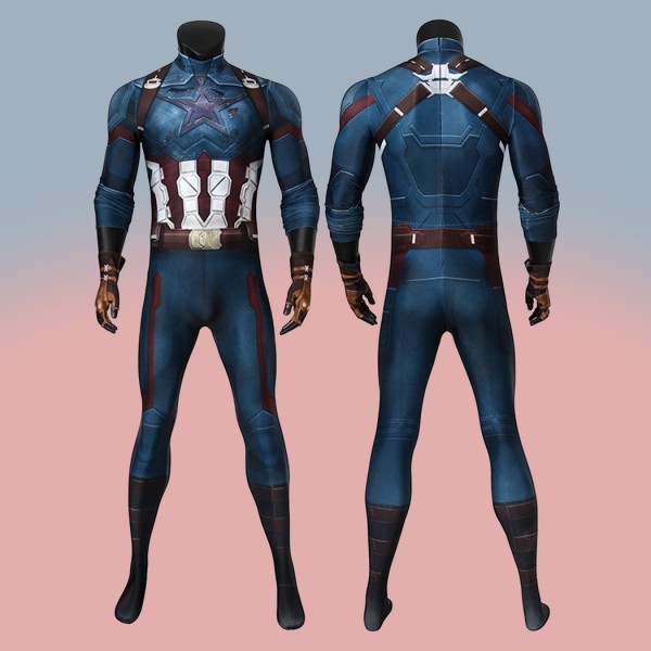 Avengers 3 Infinity War Steve Rogers Jumpsuit Captain America Costumes